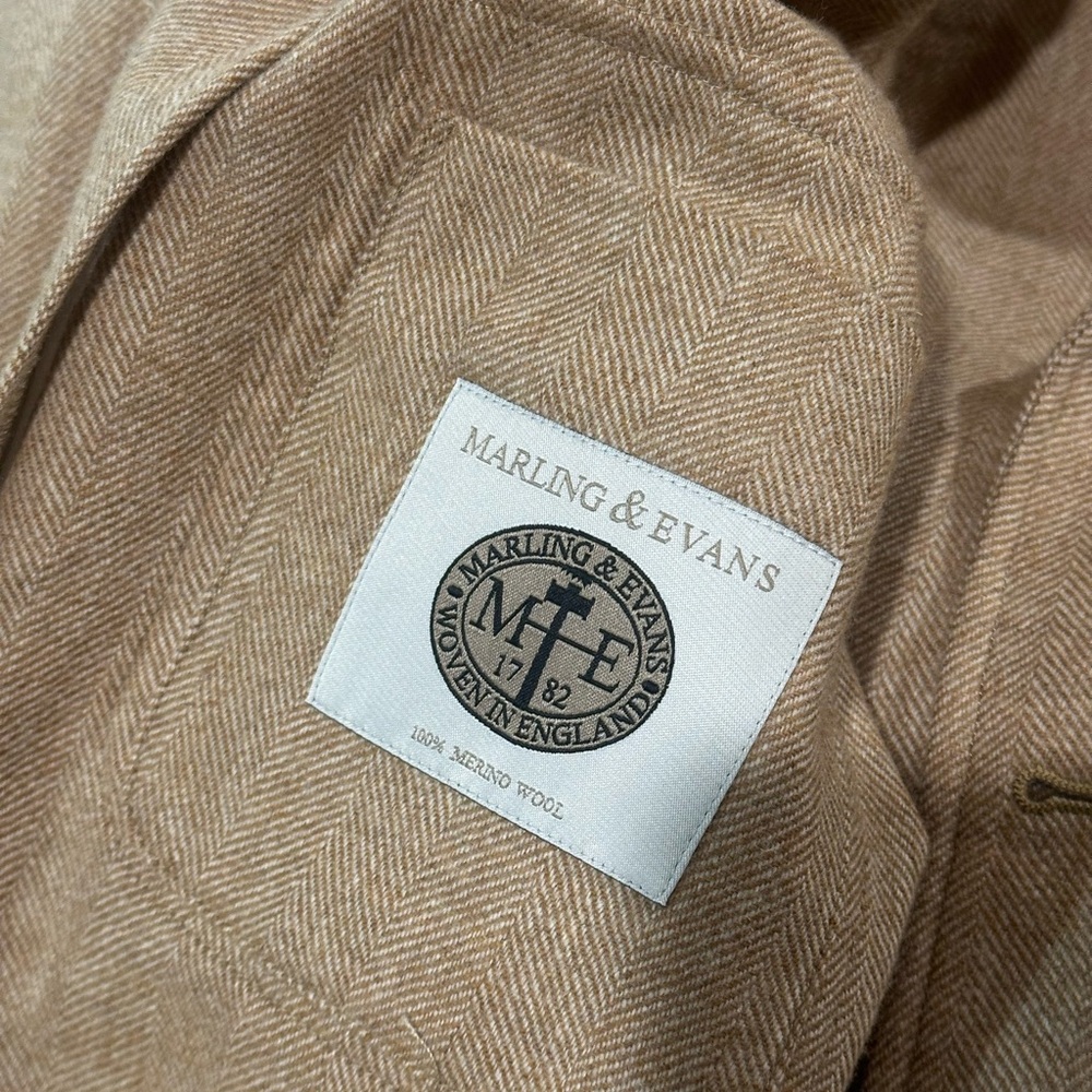 Men's Beige Belted Field Jacket - Picture 6 of 10